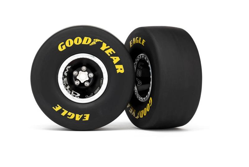 Tires - wheels, assembled, glued (aluminum Weld wheel, slick tires (S1 compound), foam inserts)