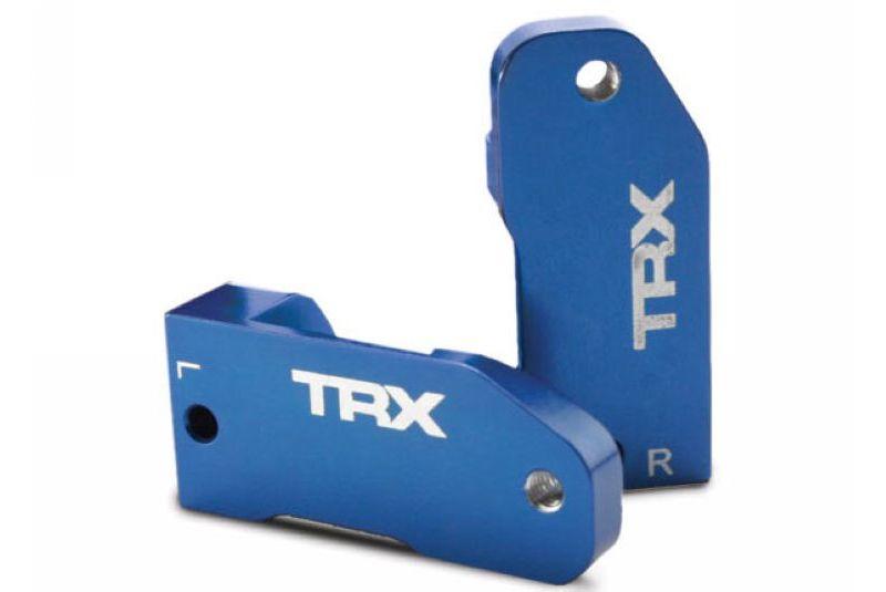 Caster blocks, 30-degree, blue-anodized 6061-T6 aluminum (left -amp  right)/ suspension screw pin (2