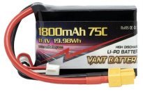 Аккумулятор LiPo Vant - 11.1В 1800мАч 75C (3S, разъём XT60)