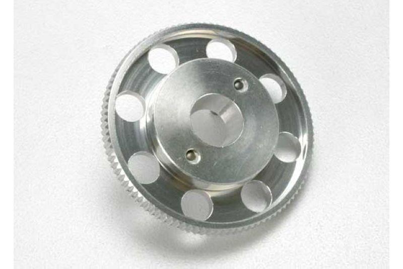 Flywheel, (larger, knurled for use with starter boxes) (TRX 2.5 and TRX 2.5R) (silver anodized)