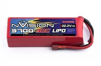 Аккумулятор nVision Li-pol 3700 mAh, 30c, 6s1p, Deans