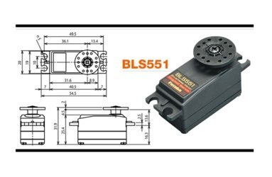 Сервомашинка цифровая Futaba BLS551 Brushless Servo (металл, 7.4кг/см, 0.13сек)