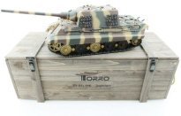 Радиоуправляемый танк Torro Jagdtiger Metal Edition 1:16 RTR 2.4G, ИК-пушка, деревянная коробка