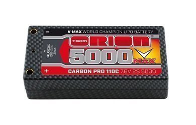 Аккумулятор Team Orion Carbon Pro V-Max LiPo 5000 110C 7.6V 2s1p Shorty Pack Tubes