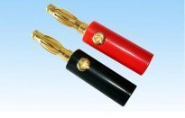 Разъем банан AMASS D4.0мм позолоченный 1шт (Red or Black)