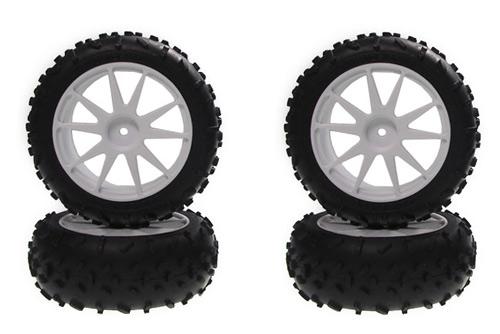 High Traction Tire With Wheel(White/Mini