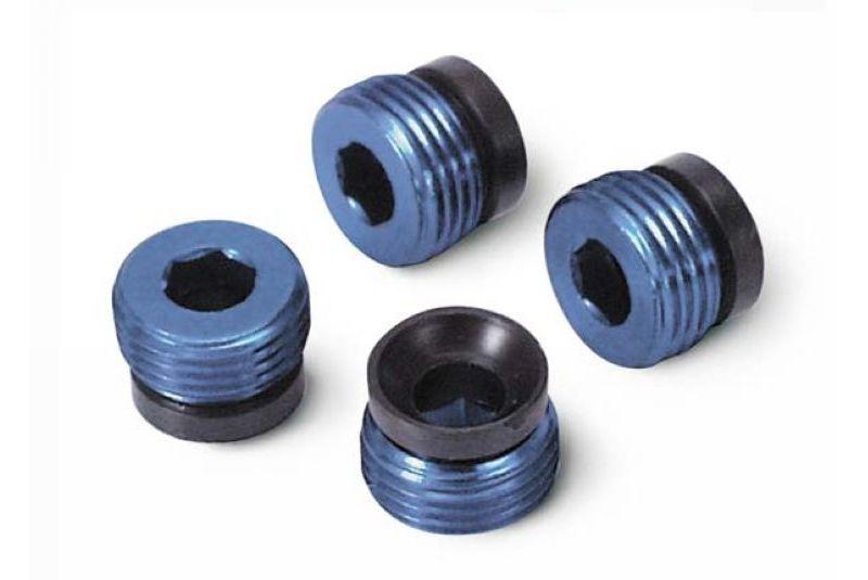 Aluminum caps, pivot ball (blue-anodized) (4)