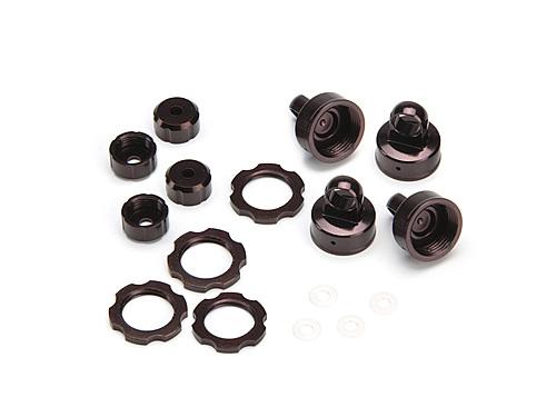 Опционные детали амортизаторов BLITZ - SHOCK COLOR PARTS SET, DARK BROWN ANODIZED (2компл)