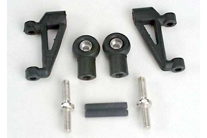 Control arms, upper (2)/ upper rod ends (with ball joints installed) (2)/ 4x20mm set (grub) screws (