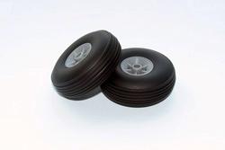 Резиновые колёса (дутики) с пластикой ступицей для авиамоделей, в комплекте 2шт., внешний диаметр 57