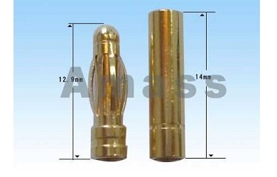 Разъем AMASS 3.0mm gold plated (мама+папа)