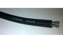 Провод AMASS многожильный 8AWG, Black (1м) 8.37мм2