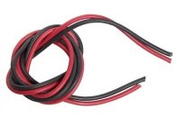 Медные провода в силиконовой оболочке Silicone Wire 18AWG black/red