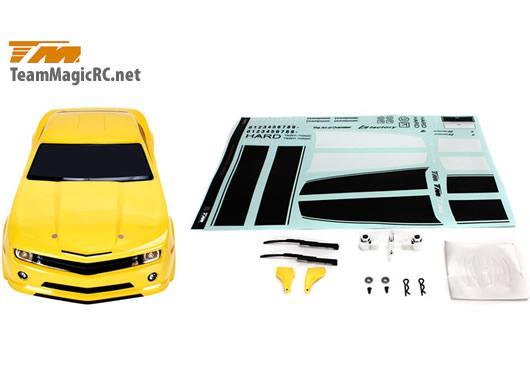 Кузов с обвесом - 1/10 - Touring / Drift - 195mm - Окрашен - CMR Yellow/ с отражателями