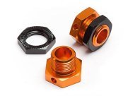 Хабы колесные HPI Racing (5мм) с гайками (Orange/Black) для автомоделей Trophy Buggy Flux