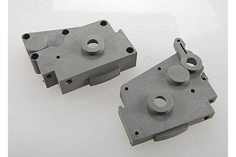 Gearbox halves (grey) (left - right)