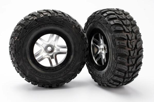 Tires - wheels, assembled, glued  (2WD front) (S1 ultra-soft off-road racing compound) (SCT Split-Sp