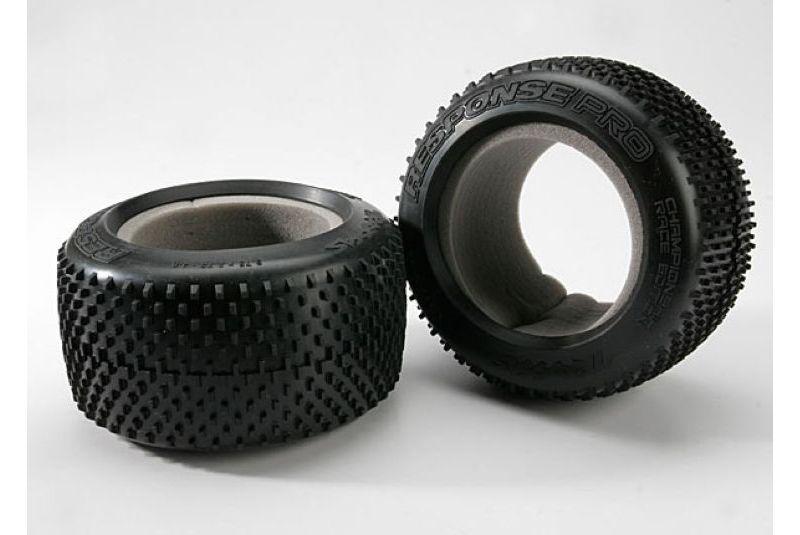Tires, Response Pro 3.8-#34  (soft-compound, narrow profile, short knobby design)/ foam inserts (2)
