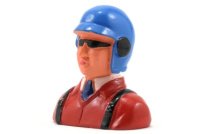 Фигурка гражданского пилота 1/9 в шлеме, очках и галстуке для установки в фонарь авиамодели