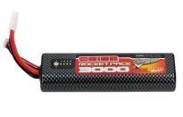 Аккумулятор Team Orion Rocket Pack V-Max LiPo 3000 55C Round LED, 7.6V, 2s1p, Tamiya