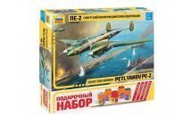 Сборная модель ZVEZDA Советский пикирующия бомбардировщик Пе-2 1:72