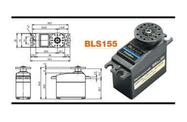 Сервомашинка цифровая Futaba BLS155 Brushless Servo (металл, 14.4кг/см, 0.19сек)