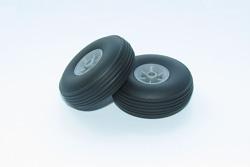Резиновые колёса (дутики) с пластикой ступицей для авиамоделей, в комплекте 2шт., внешний диаметр 51
