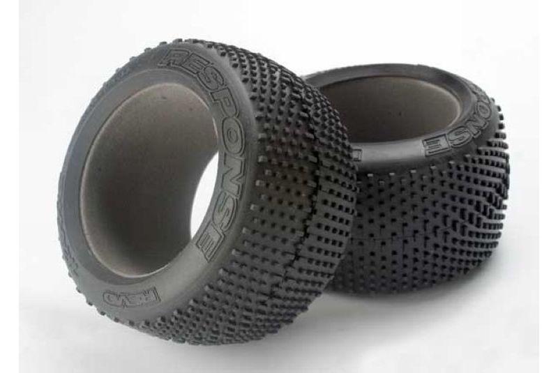 Tires, Response racing 3.8-#34  (soft-compound, narrow profile, short knobby design)/ foam inserts (