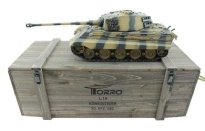 Радиоуправляемый танк Torro King Tiger (башня Henschel) 1:16 RTR 2.4G, ВВ-пушка, деревянная коробка