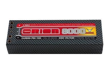 Аккумулятор Team Orion Carbon Pro V-Max LiPo 2s1p 8000mAh 110C 7.6V Tubes