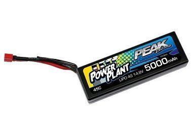 Аккумулятор Power Plant Lipo 4s1p 5000 14.8V 45C (Black case, Deans Plug) 12AWG