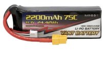 Аккумулятор LiPo Vant - 11.1В 2200мАч 75C (3S, разъём XT60)