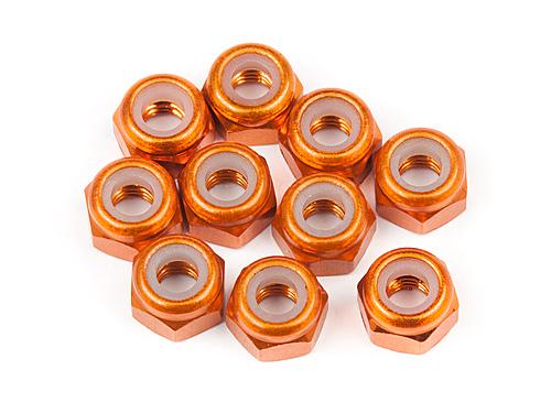 Гайки с фиксатором ALUMINUM M3 (ORANGE) 10шт