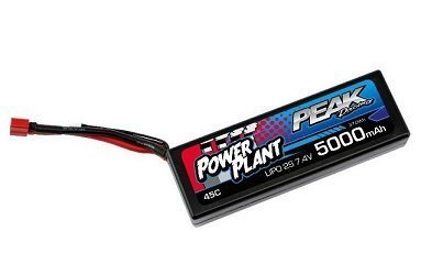 Аккумулятор Power Plant Lipo 2s1p 5000 7.4 V 45C (Black case, Deans Plug) 12AWG