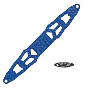 TC3/TC4 Graphite Battery Strap, blue with chrome decal