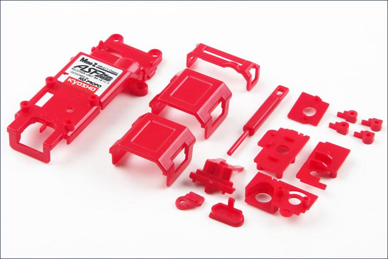 Набор деталей шасси Mini-Z MR-015 ASF 2.4, красного цвета